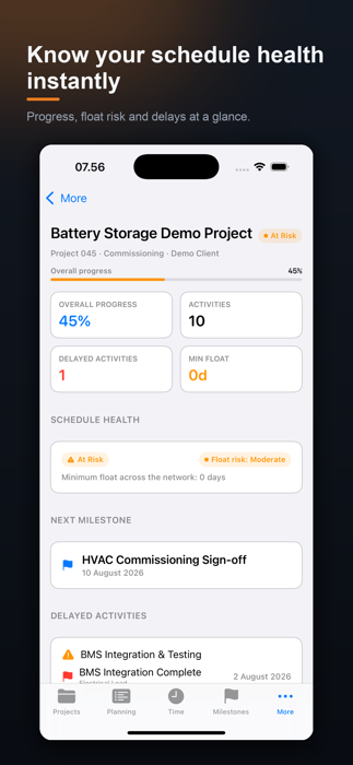 The dashboard on iPhone